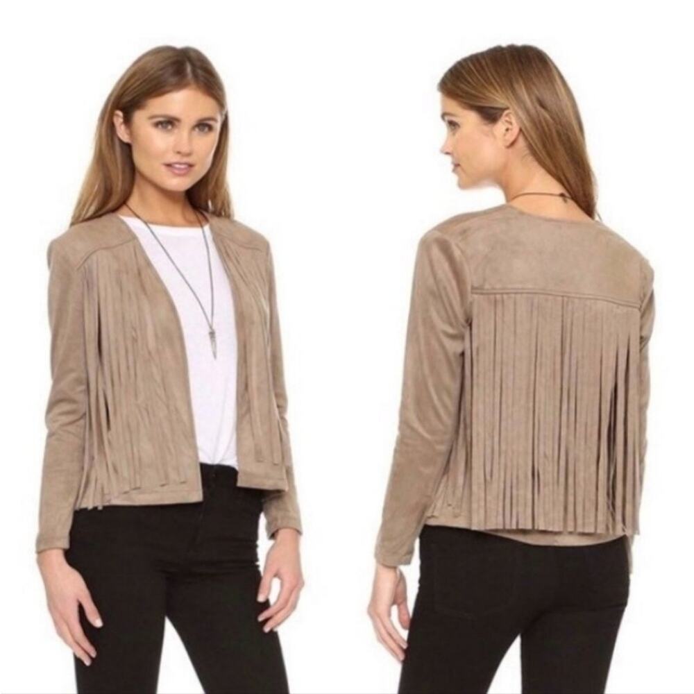 Cupcakes & Cashmere Jimi Fringe Open Front Jacket